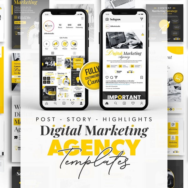 Digital Marketing Agency Templates, Business Marketing Templates, Social Media Manager Templates, Tips, Infographic, Canva