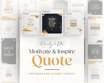 200 Instagram Motivationszitat-Vorlage, Inspirationszitat-Vorlage, leicht bearbeitbar in Canva, IG Post & Story-Zitaten, Zitate Art,