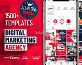 Ultimate All-in-One Digital Marketing Canva Bundle (1500+ Designs for Brands & Agencies)