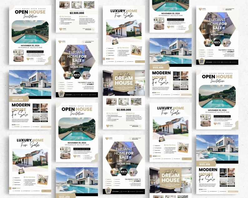 Editable Real Estate Flyer Templates: Canva Realtor Marketing (digital ...