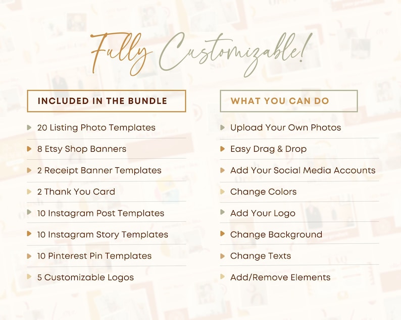 Etsy Shop Branding Kit: Banner, Logo & Photo Templates (canva) - Etsy