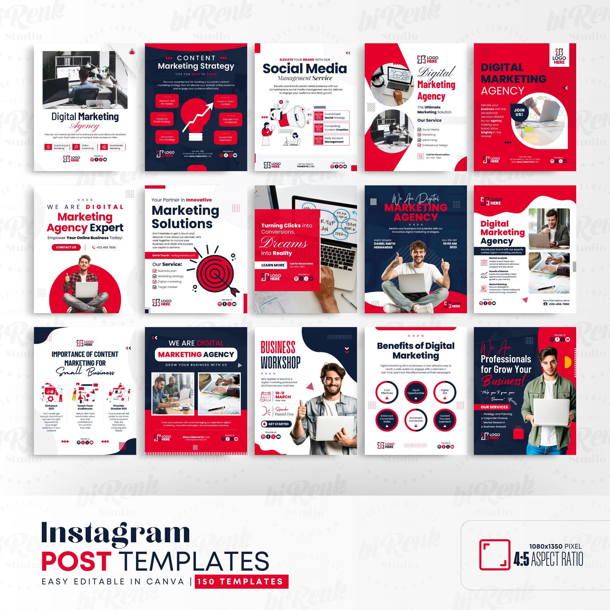 Canva Templates: Digital Marketing Agency Branding Kit (500+ Editable ...