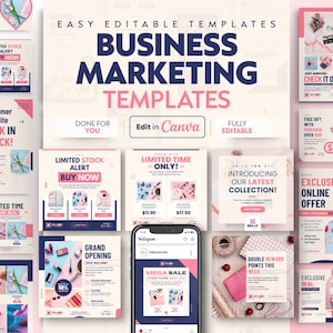E-Commerce Marketing Templates, Marketing Templates, Product Templates, Canva Templates, E-Commerce Business Templates