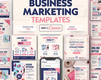 E-Commerce Marketing Canva Templates: 300+ Instagram Posts & Stories
