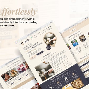 Bakery & Cake Canva Website Template: Modern One-Page Design image 7