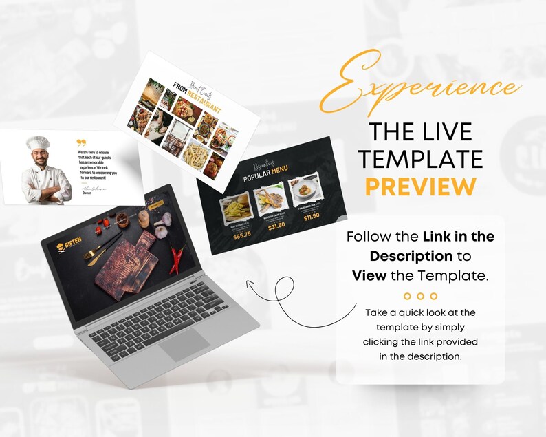 Restaurant Canva Website Template: Food Blogger Landing Page - Etsy