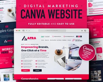 Canva Website Template: Modern Design for Marketing Agencies