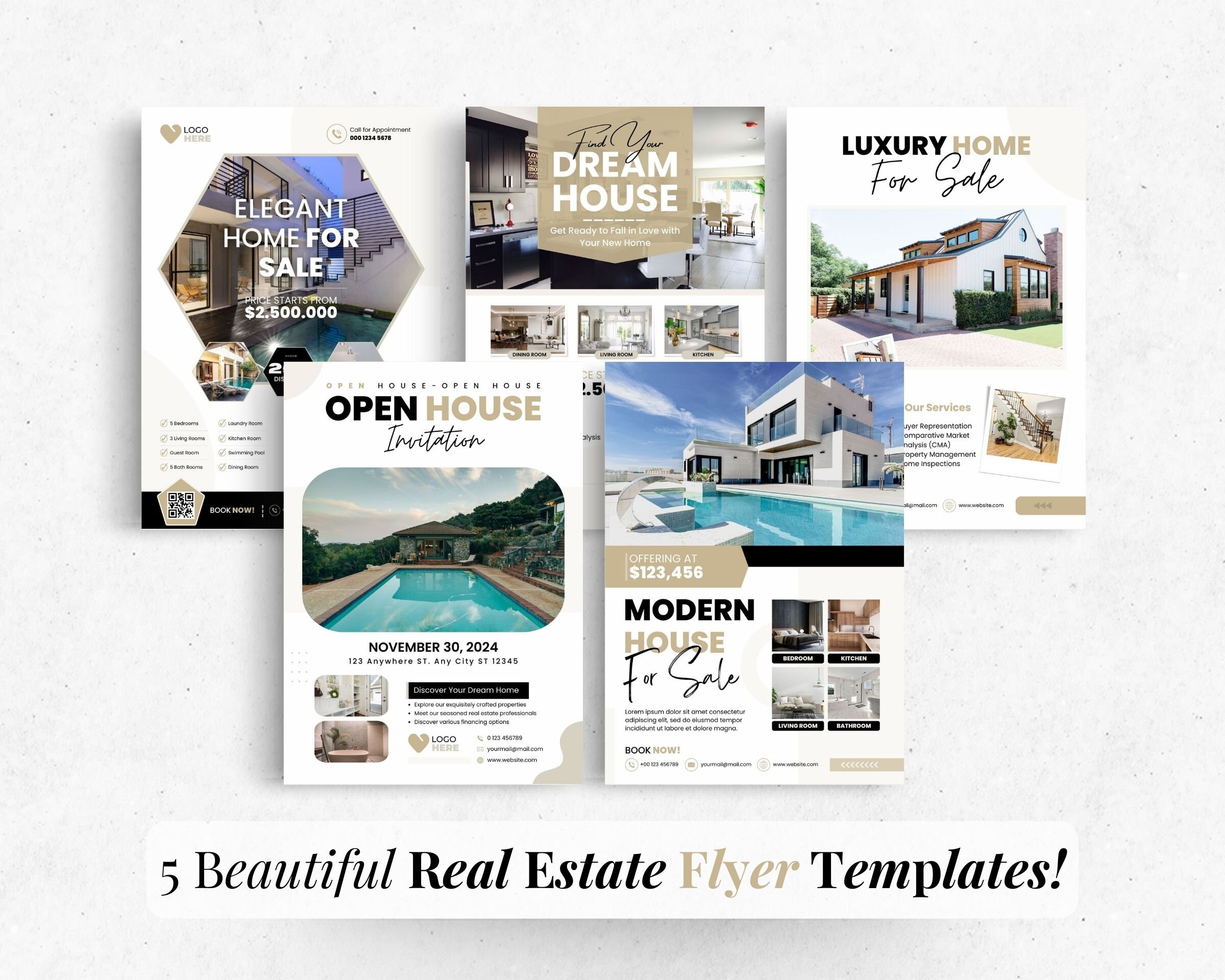 Editable Real Estate Flyer Templates: Canva Realtor Marketing (digital ...