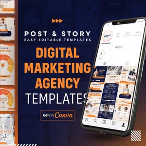 Modelli per agenzie di marketing digitale, modelli di marketing aziendale, suggerimenti per piccole imprese, modello di feed Instagram, potenzia il tuo marketing,