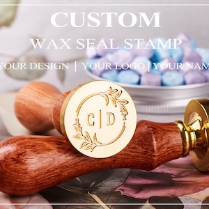 Custom Wax Seal Stamp Kit for Weddings- Initial Wax Stamp Kit for Gifts, Personalised Wedding Wax Seal Stamp Kit, Initials Wax Seal Kit
