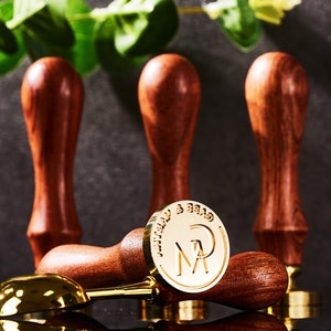Timbro sigillo di cera per matrimonio personalizzato per coppie, kit timbro di cera personalizzato per regali, kit sigillo di cera per invito a nozze iniziale, timbro di matrimonio personalizzato