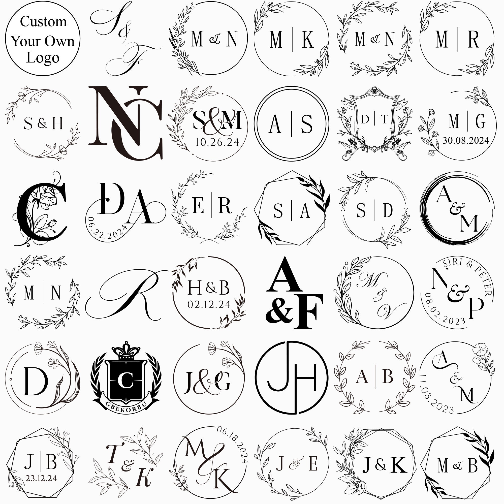 Custom Wedding Initial Wax Seal Stamp Kit, Personalized Couples Wedding Wax Seal Stamp, Custom Wax Stamp Kit for Gift, Personalized Wax Seal