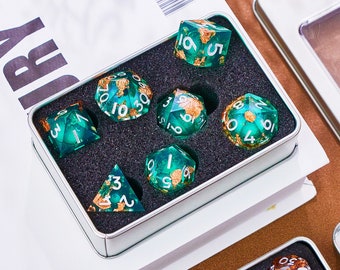 Flaming Eye Liquid Core Dice Set main image 1