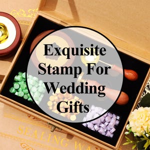 Individuelles Wachssiegel-Set für Paare zur Hochzeit, personalisiertes Wachssiegel-Set mit Initialen oder Logo