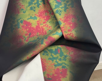 Thermochromic Fabric, Black Change to Camouflage, Color Changeable Fabric, Leather Fabric, Creative Temperature Sense of Color Fabric