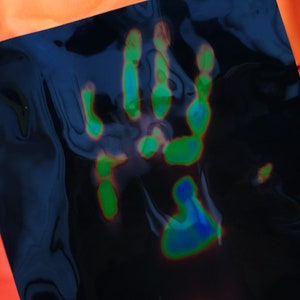 Thermochromic Film, Black Change to Multicolor , Color Changed TPU Film, Using on Fabric to Create Design