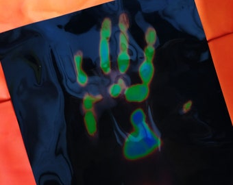 Thermochromic Film, Black Change to Multicolor , Color Changed TPU Film, Using on Fabric to Create Design