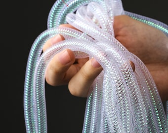 Colorful Elastic Tubular, 3D Plastic Arts, Creative DIY Tubing, Interesting Twisted Tube, Amazing Clothing Design Accessory