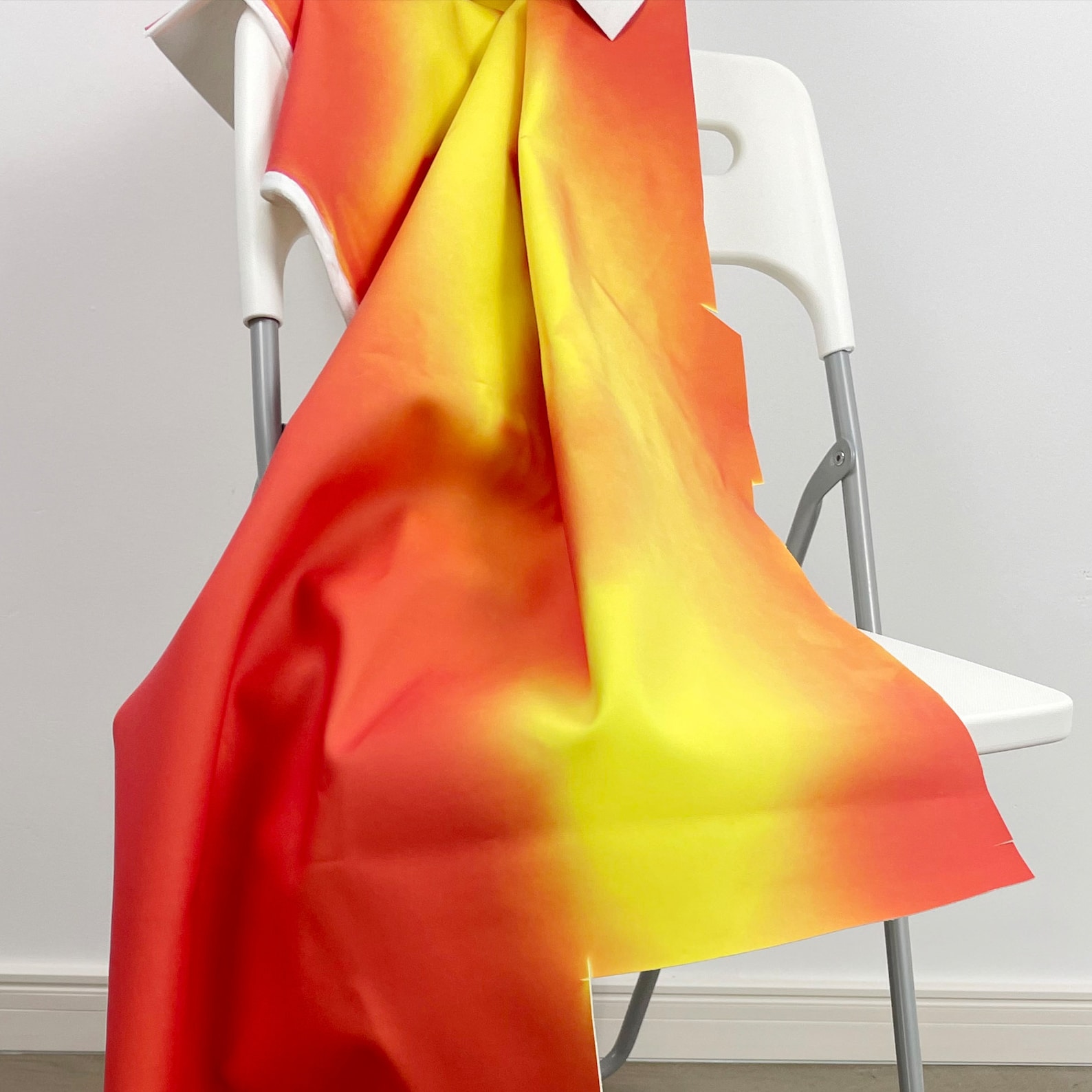 Thermochromic Fabric, Orangered Change to Yellow, Red Change Yellow, Color Changed Fabric