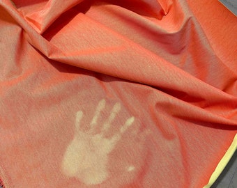 Red Canvas Fabric, Thermochromic Fabric, Red change to Yellow Fabric, Drill Fabric, Heat-reactive fabric, Heat Sense of Color Fabric
