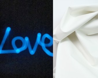 Luminous Fabric, White Change to Luminous Blue, Color Changed Fabric, Leather Fabric, Creative Fabric, Luminous effect in dark