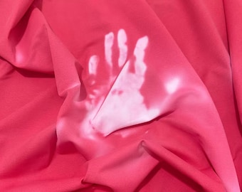 Temperature-sensitive Fabric, Polyester Fabric, Thermochromic Colour Fabric, Peach change to White, Creative Temperature Sense Fabric