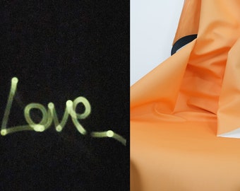 Luminous Fabric, Orange Change to Luminous Yellow, Color Changed Fabric, Leather Fabric, Creative Fabric, Luminous effect in dark