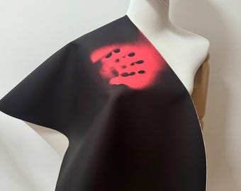 Thermochromic Fabric, Dark Brown to Orangered, Color Changeable Fabric, Leather Fabric, Creative Temperature Sense of Color Fabric