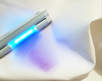 UV light Sensitive Fabric, White change to Purple Fabric, Canvas Fabric, Creative Light Sense of Color Fabric