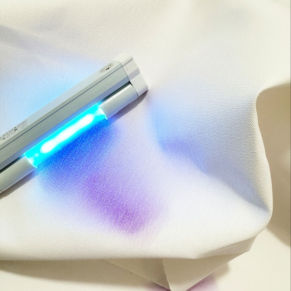 UV light Sensitive Fabric, White change to Purple Fabric, Canvas Fabric, Creative Light Sense of Color Fabric