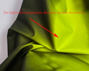 Changeable Color Fabric, PU Fabric, Fluorescent Yellow Fabric, Temperature Sense of Color Fabric