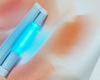 UV light Sensitive Fabric, White change to Orange Fabric, Canvas Fabric, Creative Light Sense of Color Fabric