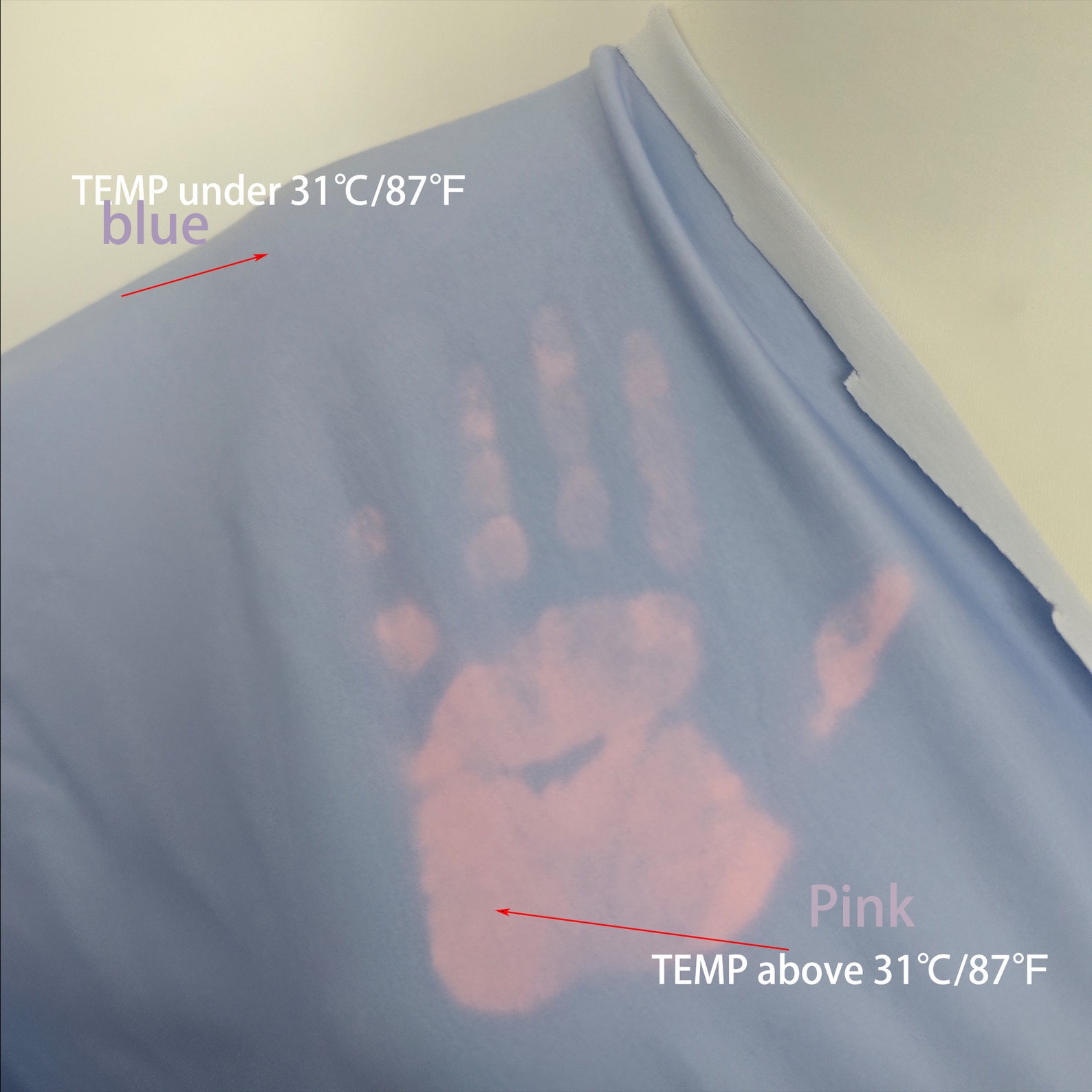 Temperature-sensitive Fabric, Blue Polyester Fabric, Thermochromic ...