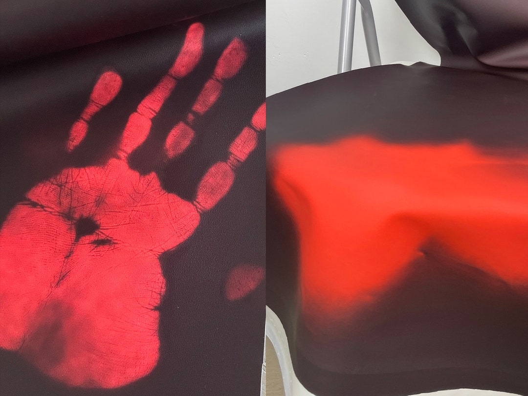 Thermochromic Fabric, Dark Brown Change to Orangered, Color Changeable Fabric, Leather Fabric