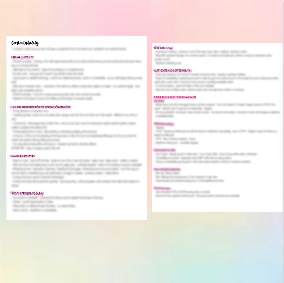Edexcel A Level Economics Notes - Market Structures - Etsy