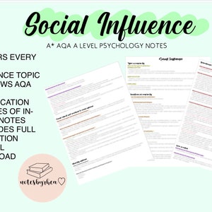 AQA A Level Psychology Social Influence Notes