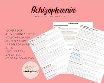 AQA A-niveau Psychologie Schizofrenie Opmerkingen
