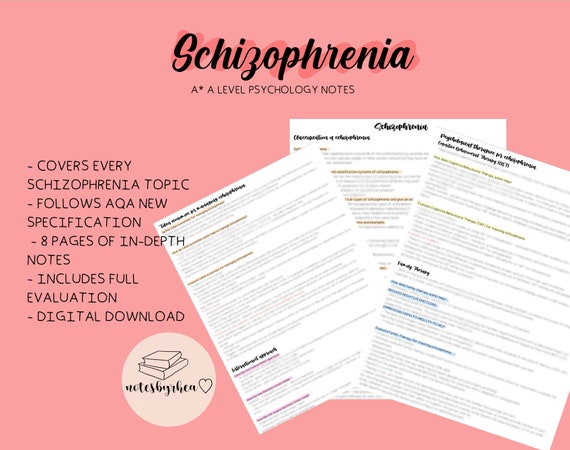 AQA A Level Psychology Schizophrenia Notes