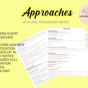 AQA A Level Psychology Approaches Notes