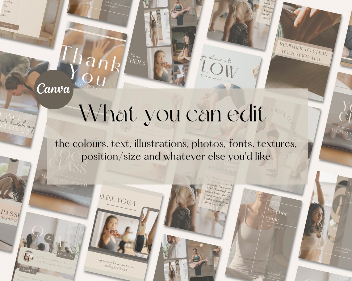 Yoga + Wellness Studio Social Media Template. Instagram & Facebook ...