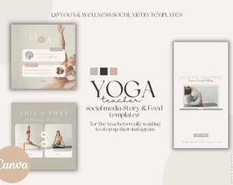 60 STORY Templates Yoga Teacher for Instagram. Editable With Canva ...