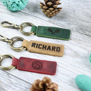 Tennis Keychain, Tennis Player Gifts, Personalized Tennis Gifts, Sports Keychains