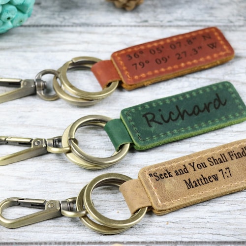 Personalized Custom Name Tag Keychain Keyring Zipper Pull Etsy