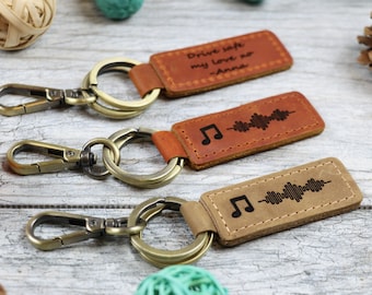 Custom SONG KEYCHAIN, Personalized Scannable Music Keychain, CHRITSMAS Gift, Anniversary Gift, Valentines Day Gift, Husband Birthday Gift