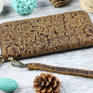 Regalo de aniversario para mujeres, regalos del Día de las Madres, regalos personalizados para mamá, ella, ella, esposa, billetera con cremallera personalizada, WALLET para mujer