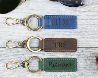 In MEMORY of, MEMORIAL KEYCHAIN, Memorial Leather Gift, Remembrance Gift, Custom Memorial, Sympathy Gift, Memorial Keepsake-Custom Keyring