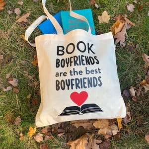 Book Boyfriend Book Nerd Book Lover Cotton Tote