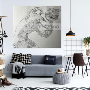 Study of Triton blowing conch shell by Carracci. Digital Print.