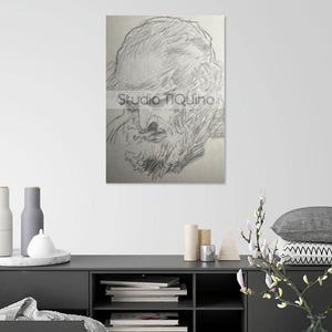 Giulio Contarini bust study after Tiepolo. Digital Print.