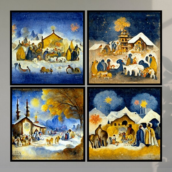 Nativity Scene Printable Etsy